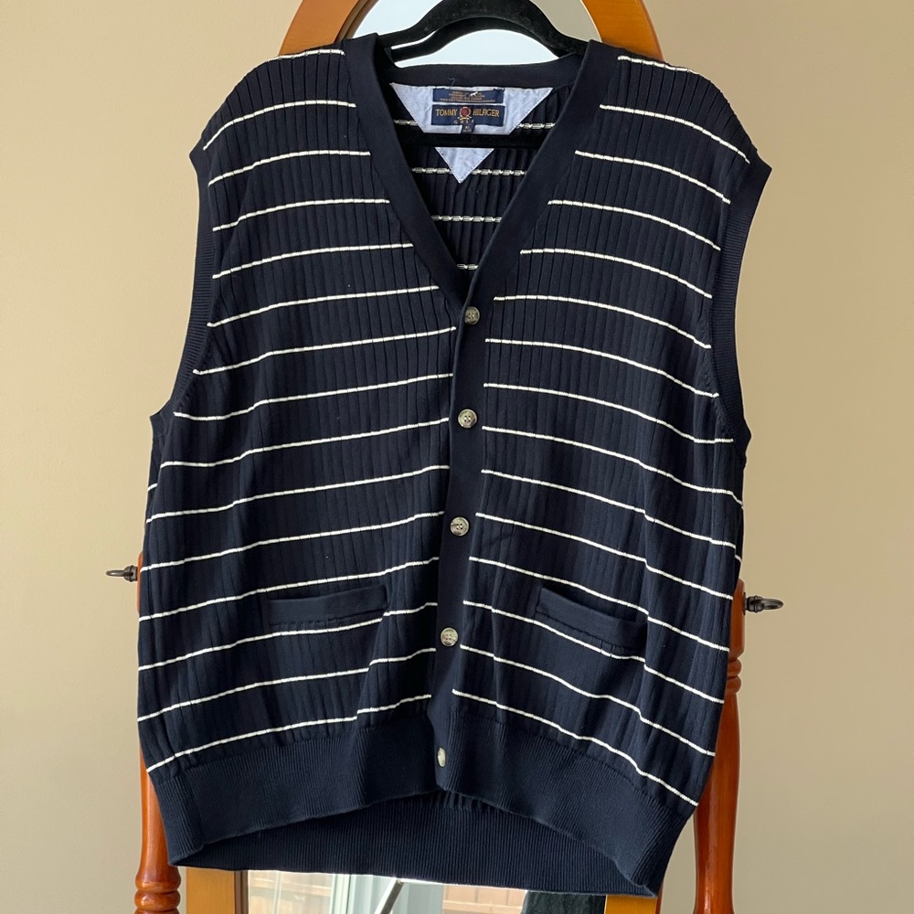 Tommy Hilfiger Navy Knit Vest